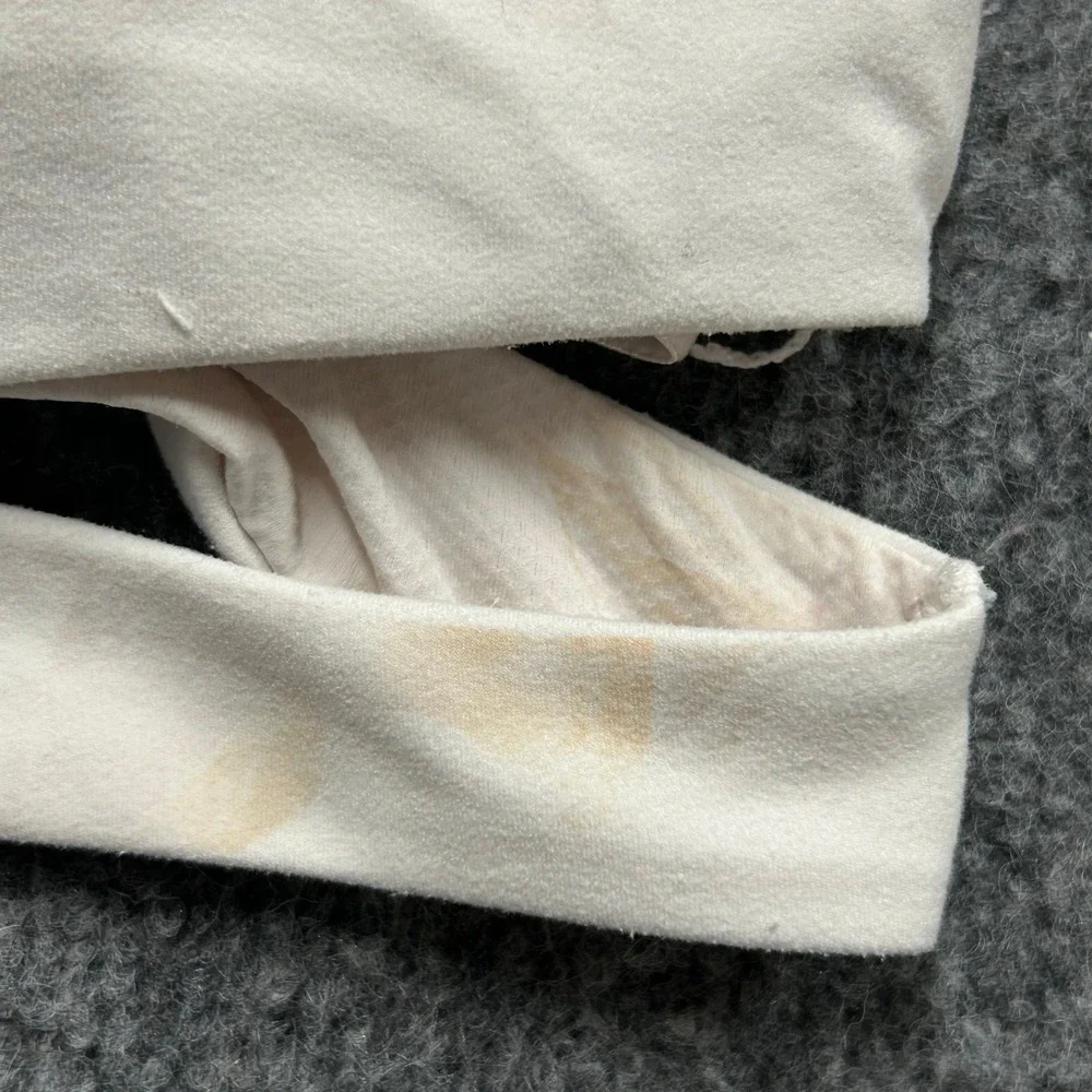Athleta Sports Bra Womens Size L White High Neck Wrap Cutout Back Athletic Yoga